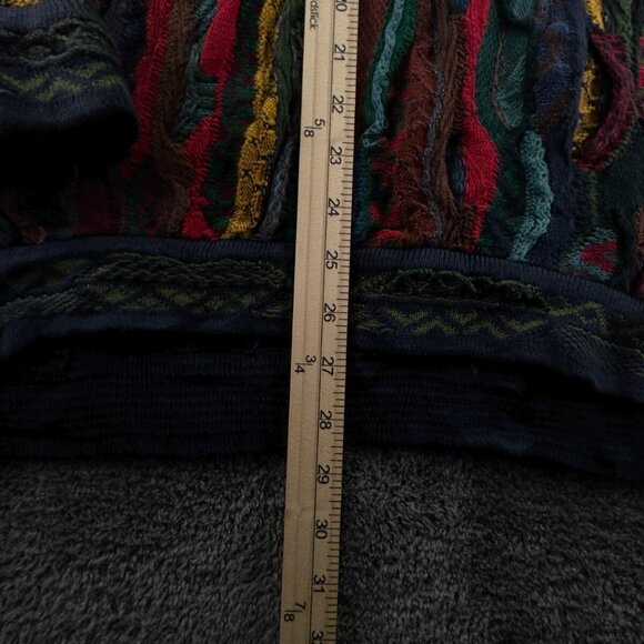 COOGI Australia Authentic Women XL Red Green 3D Knit Pullover Cotton Sweater - Picture 3 of 16